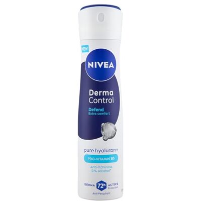 NIVEA Derma Control Defend Extra Comfort Deodorant für Damen, 150 ml, Anti-Transpirant für 72h Schutz, alkoholfreie Formel mit Hyaluronsäure und Pro-Vitamin B5 gegen Reizungen NIVEA Derma Control Defend Extra Comfort Deodorant für Damen, 150 ml, Anti-Transpirant für 72h Schutz, alkoholfreie Formel mit Hyaluronsäure und Pro-Vitamin B5 gegen Reizungen