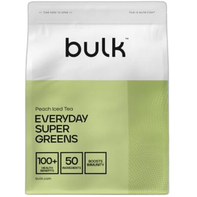Bulk Everyday Super Greens Pulver Pfirsich Eistee 60 Portionen Mit 50 Vitaminen, Mineralien & Superfoods Reich an Vitamin C, D & B12 Unterstützt Immunität & Wohlbefinden Bulk Everyday Super Greens Pulver Pfirsich Eistee 60 Portionen Mit 50 Vitaminen, Mineralien & Superfoods Reich an Vitamin C, D & B12 Unterstützt Immunität & Wohlbefinden