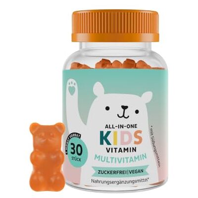 Bears with Benefits Gummibärchen Multivitamin Kinder 4+ 30 Stück All-in-One Kids Immunabwehr mit Vitamin B12, C, D, E , Zink, Jod Vorrat für 1 Monat Zuckerfrei, Vegan Bears with Benefits Gummibärchen Multivitamin Kinder 4+ 30 Stück All-in-One Kids Immunabwehr mit Vitamin B12, C, D, E , Zink, Jod Vorrat für 1 Monat Zuckerfrei, Vegan