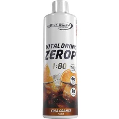 Best Body Nutrition Zerop Getränkekonzentrat Cola Orange, 500 ml Zuckerfrei, ohne Aspartam, kalorienarm, mit Vitamin B1, B6 und Niacin, Mischverhältnis 1:80, Geschmack Cola Orange Best Body Nutrition Zerop Getränkekonzentrat Cola Orange, 500 ml Zuckerfrei, ohne Aspartam, kalorienarm, mit Vitamin B1, B6 und Niacin, Mischverhältnis 1:80, Geschmack Cola Orange