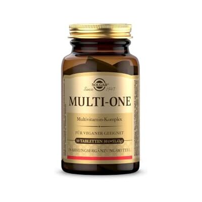 SOLGAR ® Multi-one Multivitamin-Komplex über 30 Mikronährstoffen enthält 13 essenziellen Vitamine mit Acerola, Hagebutte und Brunnenkresse 30 Tage Vorrat SOLGAR ® Multi-one Multivitamin-Komplex über 30 Mikronährstoffen enthält 13 essenziellen Vitamine mit Acerola, Hagebutte und Brunnenkresse 30 Tage Vorrat