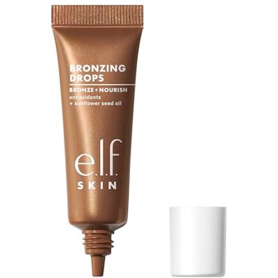e.l.f. SKIN Bronzing Drops Mini, Liquid Bronzer For Face & Skin, Creates A Sun-Kissed Glow, Infused With Vitamin E, Vegan & Cruelty-Free, Pure Gold e.l.f. SKIN Bronzing Drops Mini, Liquid Bronzer For Face & Skin, Creates A Sun-Kissed Glow, Infused With Vitamin E, Vegan & Cruelty-Free, Pure Gold