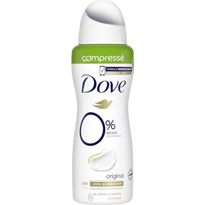 Dove Deodorant für Damen, komprimiertes Spray, 0% Original, gegen Reizungen, ohne Alkohol, Schutz & Pflege 48 Stunden (6 x 100 ml) Dove Deodorant für Damen, komprimiertes Spray, 0% Original, gegen Reizungen, ohne Alkohol, Schutz & Pflege 48 Stunden (6 x 100 ml)