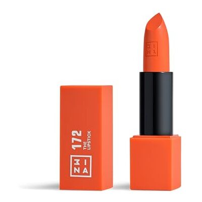 3ina The Lipstick 172 Vibrant orange Matte Creamy Lip Colour Long Lasting Lipstick with Vitamin E & Shea Butter Vegan Cruelty Free 3ina The Lipstick 172 Vibrant orange Matte Creamy Lip Colour Long Lasting Lipstick with Vitamin E & Shea Butter Vegan Cruelty Free