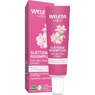 WELEDA Bio Glättende Augenpflege Wildrose & Weißer Tee Naturkosmetik Natural Aging Augencreme mit Age Protect Complex & Koffein mindert erste Fältchen & verringert Augenringe (vegan, 12ml) WELEDA Bio Glättende Augenpflege Wildrose & Weißer Tee Naturkosmetik Natural Aging Augencreme mit Age Protect Complex & Koffein mindert erste Fältchen & verringert Augenringe (vegan, 12ml)