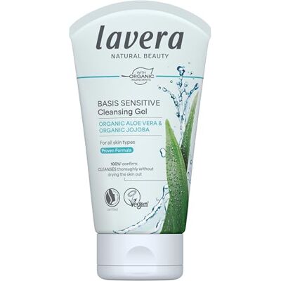 lavera basis sensitiv Waschgel Bio Aloe Vera & Jojoba ∙ Belebt & erfrischt ∙ Vegan Bio Pflanzenwirkstoffe Naturkosmetik Natural & innovative Gesichtsreinigung, 1 Stück lavera basis sensitiv Waschgel Bio Aloe Vera & Jojoba ∙ Belebt & erfrischt ∙ Vegan Bio Pflanzenwirkstoffe Naturkosmetik Natural & innovative Gesichtsreinigung, 1 Stück