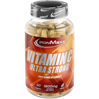 IronMaxx ® Vitamin C Ultra – 90 Tabletten 1600mg Vitamin C pro Tagesportion Trägt zur normalen Funktion des Immunsystems bei IronMaxx ® Vitamin C Ultra – 90 Tabletten 1600mg Vitamin C pro Tagesportion Trägt zur normalen Funktion des Immunsystems bei