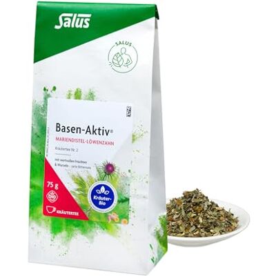 Salus Basen-Aktiv Mariendistel Löwenzahn Tee 1x 75 g Beutel Kräutertee Nr. 2 Tee Qualität seit 1916 mit wertvollen Früchten und Wurzeln – zarte Bitternote vegan Salus Basen-Aktiv Mariendistel Löwenzahn Tee 1x 75 g Beutel Kräutertee Nr. 2 Tee Qualität seit 1916 mit wertvollen Früchten und Wurzeln – zarte Bitternote vegan