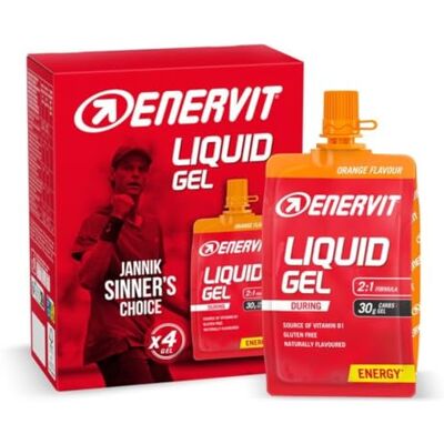 ENERVIT Liquid Gel Orange – Energiegel mit Maltodextrin, für Sport mit hoher Intensität, 30 g Kohlenhydrate, Wiederverschließbar, Orangengeschmack, Vegan, Fettfrei, Glutenfrei, 4 Packungen à 60 ml ENERVIT Liquid Gel Orange – Energiegel mit Maltodextrin, für Sport mit hoher Intensität, 30 g Kohlenhydrate, Wiederverschließbar, Orangengeschmack, Vegan, Fettfrei, Glutenfrei, 4 Packungen à 60 ml