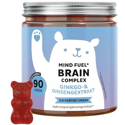 Bears with Benefits Gummibärchen Ginseng Konzentration 90 Stück Mind Fuel Brain Ginseng, Ginkgo, L-Theanin, Vitamin B6, B12, C & Niacin Vorrat für 3 Monate Zuckerfrei, Vegan Bears with Benefits Gummibärchen Ginseng Konzentration 90 Stück Mind Fuel Brain Ginseng, Ginkgo, L-Theanin, Vitamin B6, B12, C & Niacin Vorrat für 3 Monate Zuckerfrei, Vegan