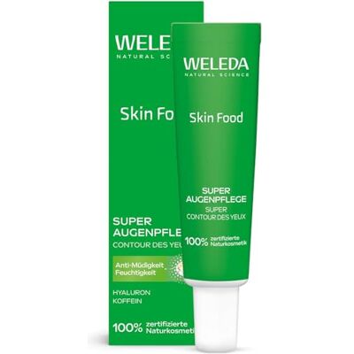WELEDA Bio Skin Food Super Augenpflege – Naturkosmetik Augencreme mit Koffein, Hyaluronsäure & Phytosqualan reduziert Augenringe/Schwellungen & spendet müden Augen Feuchtigkeit (vegan, 12ml) WELEDA Bio Skin Food Super Augenpflege – Naturkosmetik Augencreme mit Koffein, Hyaluronsäure & Phytosqualan reduziert Augenringe/Schwellungen & spendet müden Augen Feuchtigkeit (vegan, 12ml)