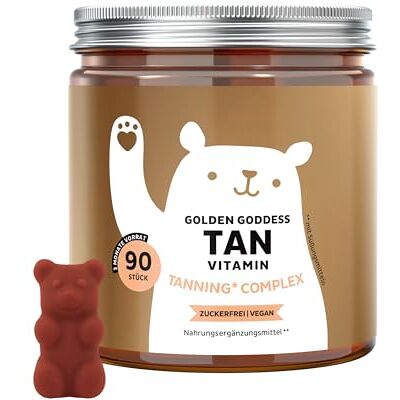 Bears with Benefits Gummibärchen Beta-Carotin Bräunung 90 Stück Golden Goddess Tan Kupfer, Karottenextrakt, Lutein, Vitamin C, E, D Vorrat für 3 Monate Zuckerfrei, Vegan Bears with Benefits Gummibärchen Beta-Carotin Bräunung 90 Stück Golden Goddess Tan Kupfer, Karottenextrakt, Lutein, Vitamin C, E, D Vorrat für 3 Monate Zuckerfrei, Vegan