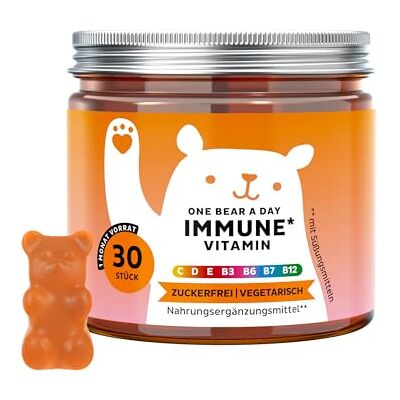Bears with Benefits Multivitamin Gummibärchen Propolis Immun 30 Stück One Bear A Day Immune mit Vitamin D, E, C, B6, B12, Niacin, Propolis Vorrat für 1 Monat Zuckerfrei, Vegetarisch Bears with Benefits Multivitamin Gummibärchen Propolis Immun 30 Stück One Bear A Day Immune mit Vitamin D, E, C, B6, B12, Niacin, Propolis Vorrat für 1 Monat Zuckerfrei, Vegetarisch