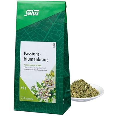 Salus Passionsblumenkraut Tee 1x 60 g Beutel lose Arzneitee Passiflorae herba pflanzliches Beruhigungsmittel bei nervösen Unruhezuständen bio Salus Passionsblumenkraut Tee 1x 60 g Beutel lose Arzneitee Passiflorae herba pflanzliches Beruhigungsmittel bei nervösen Unruhezuständen bio