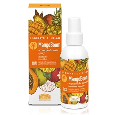 Helan , I Sorbetti MangoBoom Duftwasser für Damen und Herren, feuchtigkeitsspendend und alkoholfrei, belebende Lotion mit Ananas- und Papaya-Extrakt Tonic Gesicht und Körper mit Vitamin C, 100 ml Helan , I Sorbetti MangoBoom Duftwasser für Damen und Herren, feuchtigkeitsspendend und alkoholfrei, belebende Lotion mit Ananas- und Papaya-Extrakt Tonic Gesicht und Körper mit Vitamin C, 100 ml