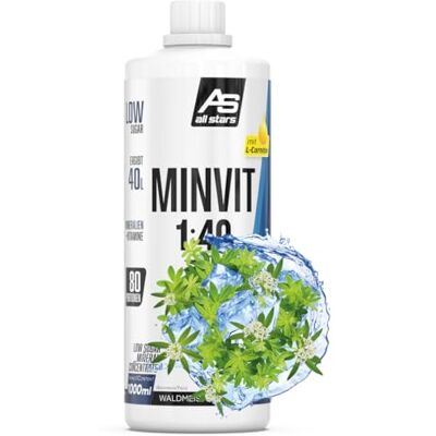 All Stars Minvit + L-Carnitin Vitamin Drink Konzentralt 1L Waldmeister Wertvoller Mineralstoff- und Vitamin Komplex mit Vitamin B1, B6, B12, Enthält Kalium, Magnesium & L-Carnitin All Stars Minvit + L-Carnitin Vitamin Drink Konzentralt 1L Waldmeister Wertvoller Mineralstoff- und Vitamin Komplex mit Vitamin B1, B6, B12, Enthält Kalium, Magnesium & L-Carnitin
