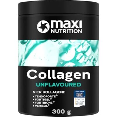 MaxiNutrition Collagen Peptides 300 g Geschmacksneutral Kollagen Pulver, mit Vitamin C, Kollagenhydrolysat, für Haut Knochen Knorpel und Muskelmasse, Proteinpulver, passt perfekt in deine Routine MaxiNutrition Collagen Peptides 300 g Geschmacksneutral Kollagen Pulver, mit Vitamin C, Kollagenhydrolysat, für Haut Knochen Knorpel und Muskelmasse, Proteinpulver, passt perfekt in deine Routine