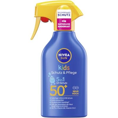 Sun Hoher Sonnenschutz mit Pro-Vitamin B5, extra wasserfestes Sonnenspray mit LSF 50+ für empfindliche Haut (250 ml) Sun Hoher Sonnenschutz mit Pro-Vitamin B5, extra wasserfestes Sonnenspray mit LSF 50+ für empfindliche Haut (250 ml)