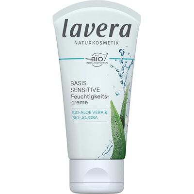 lavera Basis Sensitiv Feuchtigkeitscreme, vegan, organische Hautpflege, natürliche und innovative Kosmetik, 50 ml lavera Basis Sensitiv Feuchtigkeitscreme, vegan, organische Hautpflege, natürliche und innovative Kosmetik, 50 ml