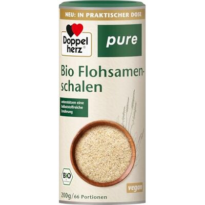 Doppelherz pure Bio Flohsamenschalen Geschmacksneutral – Zur Unterstützung einer ballaststoffreichen Ernährung – 200 g Doppelherz pure Bio Flohsamenschalen Geschmacksneutral – Zur Unterstützung einer ballaststoffreichen Ernährung – 200 g