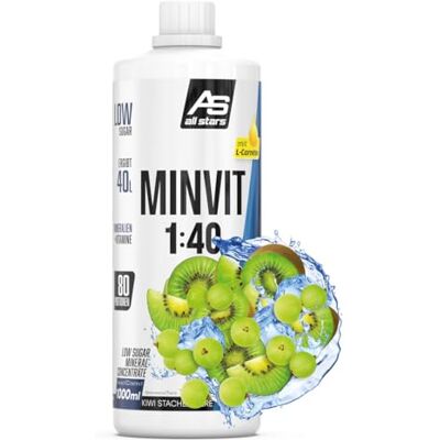 All Stars Minvit + L-Carnitin Vitamin Drink Konzentralt 1L Kiwi Stachelbeere Wertvoller Mineralstoff- und Vitamin Komplex mit Vitamin B1, B6, B12, Enthält Kalium, Magnesium & L-Carnitin All Stars Minvit + L-Carnitin Vitamin Drink Konzentralt 1L Kiwi Stachelbeere Wertvoller Mineralstoff- und Vitamin Komplex mit Vitamin B1, B6, B12, Enthält Kalium, Magnesium & L-Carnitin