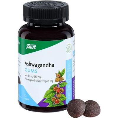 Salus Ashwagandha Gums Gelassenheit to go 1 x 50 Gums mit Ashwandhawurzel und 90 % Fruchtgehalt vegan, ohne Gelatine & künstliche Farbstoffe Apfel-Blaubeer Geschmack Salus Ashwagandha Gums Gelassenheit to go 1 x 50 Gums mit Ashwandhawurzel und 90 % Fruchtgehalt vegan, ohne Gelatine & künstliche Farbstoffe Apfel-Blaubeer Geschmack
