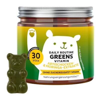 Bears with Benefits Gummibärchen Moringa Immunsystem 30 Stück Daily Routine Greens Vitamin Moringa, Zink, Eisen, Vitaminen C, B12 Vorrat Für 1 monat Ohne Zuckerzusatz, Vegan Bears with Benefits Gummibärchen Moringa Immunsystem 30 Stück Daily Routine Greens Vitamin Moringa, Zink, Eisen, Vitaminen C, B12 Vorrat Für 1 monat Ohne Zuckerzusatz, Vegan