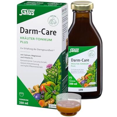Salus Darm-Care Kräuter-Tonikum plus – zur Erhaltung der Darmgesundheit – mit Calcium und Magnesium und Vitamin D3 – vegan – 250 ml Salus Darm-Care Kräuter-Tonikum plus – zur Erhaltung der Darmgesundheit – mit Calcium und Magnesium und Vitamin D3 – vegan – 250 ml