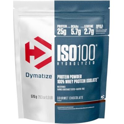 Dymatize ISO 100 Hydrolyzed Gourmet Chocolate 576g Whey Protein Hydrolysate + Isolat Pulver Dymatize ISO 100 Hydrolyzed Gourmet Chocolate 576g Whey Protein Hydrolysate + Isolat Pulver