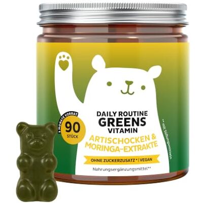 Bears with Benefits Gummibärchen Moringa Immunsystem 90 Stück Daily Routine Greens Vitamin Moringa, Zink, Eisen, Vitaminen C, B12 Vorrat Für 3 monate Ohne Zuckerzusatz, Vegan Bears with Benefits Gummibärchen Moringa Immunsystem 90 Stück Daily Routine Greens Vitamin Moringa, Zink, Eisen, Vitaminen C, B12 Vorrat Für 3 monate Ohne Zuckerzusatz, Vegan