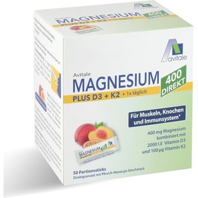 Avitale Magnézium 400+D3+K2 Egyenes Stick - Étrendkiegészítő Avitale Magnézium 400+D3+K2 Egyenes Stick - Étrendkiegészítő