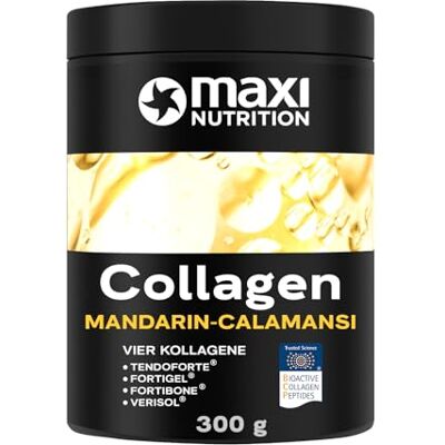 MaxiNutrition Collagen Peptides 300 g Mandarin Calamansi Kollagen Pulver, mit Vitamin C, Kollagenhydrolysat, für Haut Knochen Knorpel und Muskelmasse, Proteinpulver, passt perfekt in deine Routine MaxiNutrition Collagen Peptides 300 g Mandarin Calamansi Kollagen Pulver, mit Vitamin C, Kollagenhydrolysat, für Haut Knochen Knorpel und Muskelmasse, Proteinpulver, passt perfekt in deine Routine