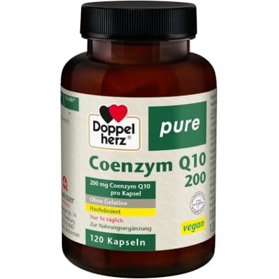 Doppelherz pure Coenzym Q10 200 mg pro Kapsel Hochdosiert und nur einmal täglich Pflanzliche Kapselhülle vegan 120 Kapseln Doppelherz pure Coenzym Q10 200 mg pro Kapsel Hochdosiert und nur einmal täglich Pflanzliche Kapselhülle vegan 120 Kapseln