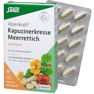 Salus Alpenkraft Kapuzinerkresse-Meerrettich Kapseln 1x 30 Kapseln (14g) Salus Alpenkraft Kapuzinerkresse-Meerrettich Kapseln 1x 30 Kapseln (14g)
