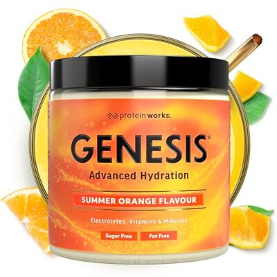 THE PROTEIN WORKS Protein Works Genesis Quad Elektrolyt Pulver, Summer Orange, 210g Advanced Hydration, Elektrolyte Sport, Vitamin C, B12, B6, B5, Magnesium, Kokoswasser, Ohne Zucker Vegan, 30 Portionen THE PROTEIN WORKS Protein Works Genesis Quad Elektrolyt Pulver, Summer Orange, 210g Advanced Hydration, Elektrolyte Sport, Vitamin C, B12, B6, B5, Magnesium, Kokoswasser, Ohne Zucker Vegan, 30 Portionen