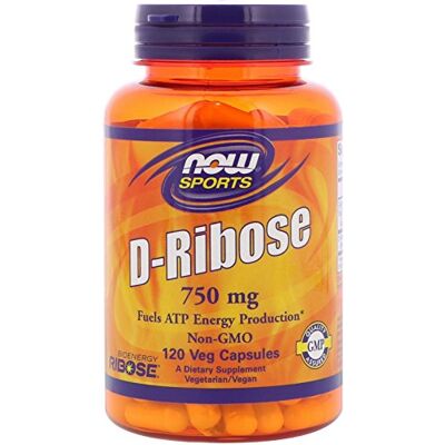 NOW Foods D-Ribose, 750mg 120 vcaps, 165 g NOW Foods D-Ribose, 750mg 120 vcaps, 165 g