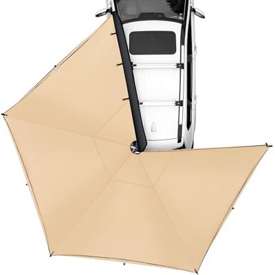 VEVOR Auto Markise 270°x2,5m Fahrzeugmarkise UV50+ UV-Schutz Seitenmarkise 280-G Polyester-Gewebe Vorzelt PU3000mm Wasserdicht inkl. PVC-Tasche Ideal für Camping Familientreffen Ausflüge VEVOR Auto Markise 270°x2,5m Fahrzeugmarkise UV50+ UV-Schutz Seitenmarkise 280-G Polyester-Gewebe Vorzelt PU3000mm Wasserdicht inkl. PVC-Tasche Ideal für Camping Familientreffen Ausflüge