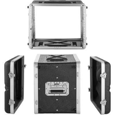 VEVOR 8U Rackgehäuse 310 mm Tiefe, Serverschrankgehäuse 290 mm Innentiefe, aus ABS-Kunststoff, Versenkte Drehverschlüsse, Abnehmbare Vorder- & Rückseite, für Verstärker, Prozessoren, Controller VEVOR 8U Rackgehäuse 310 mm Tiefe, Serverschrankgehäuse 290 mm Innentiefe, aus ABS-Kunststoff, Versenkte Drehverschlüsse, Abnehmbare Vorder- & Rückseite, für Verstärker, Prozessoren, Controller