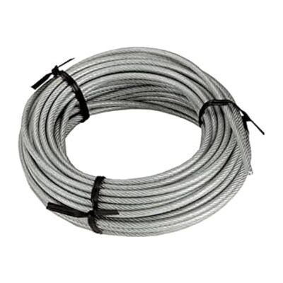 Connex DY2701386 Drahtseil Kunststoffummantelt mit Textilfaserseele, 15 m x 3-4 mm, verzinkt Connex DY2701386 Drahtseil Kunststoffummantelt mit Textilfaserseele, 15 m x 3-4 mm, verzinkt