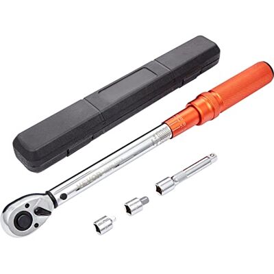 VEVOR Drehmomentschlüssel 1/2", 14–204 Nm Drehmomentschlüssel Fahrrad & Motorrad Set, ± 3% Fehlergenauigkeit mit Verlängerungsstange 127 mm, 1/2-3/8" & 1/2-1/4" Adapter, 72 Zähne Ratschenkopf VEVOR Drehmomentschlüssel 1/2", 14–204 Nm Drehmomentschlüssel Fahrrad & Motorrad Set, ± 3% Fehlergenauigkeit mit Verlängerungsstange 127 mm, 1/2-3/8" & 1/2-1/4" Adapter, 72 Zähne Ratschenkopf