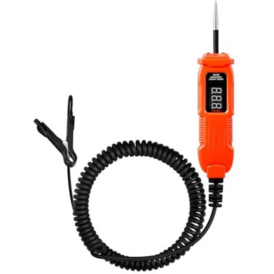 VEVOR Kfz Stromkreistester Elektroprüfer mit Stromkreissonde & LED-Bildschirm & Beleuchtung, 3-72 DCV Spannungsprüfer mit 3,5 m Kabel & ABS-Gehäuse, elektrischer Detektorfinder Stromkreisprüfer VEVOR Kfz Stromkreistester Elektroprüfer mit Stromkreissonde & LED-Bildschirm & Beleuchtung, 3-72 DCV Spannungsprüfer mit 3,5 m Kabel & ABS-Gehäuse, elektrischer Detektorfinder Stromkreisprüfer