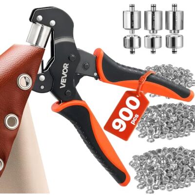VEVOR Ösenzange 900 tlg. Set Ösen 6mm 10mm 12mm Magnetische Ösenpresse Ösenstanze aus Stahl mit Magnetkopf Rutschfester Griff Geeignet für Leder Planen Schuhe Bastelarbeiten + Stoff VEVOR Ösenzange 900 tlg. Set Ösen 6mm 10mm 12mm Magnetische Ösenpresse Ösenstanze aus Stahl mit Magnetkopf Rutschfester Griff Geeignet für Leder Planen Schuhe Bastelarbeiten + Stoff