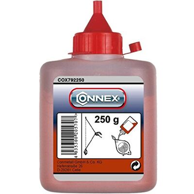 Connex COX792250 Farbpuder für Schlagschnurgerät, 250 g, rot Connex COX792250 Farbpuder für Schlagschnurgerät, 250 g, rot