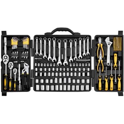 VEVOR Mechaniker Werkzeugsatz 207-teilig 1/4 Zoll 3/8 Zoll 1/2 Zoll Steckschlüsseleinsätze, SAE- und metrisches Mechaniker-Werkzeugset mit Bits Schraubenschlüsseln Ratschengriff Tragkoffer VEVOR Mechaniker Werkzeugsatz 207-teilig 1/4 Zoll 3/8 Zoll 1/2 Zoll Steckschlüsseleinsätze, SAE- und metrisches Mechaniker-Werkzeugset mit Bits Schraubenschlüsseln Ratschengriff Tragkoffer