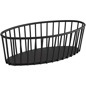 APS „Urban“ runder Metallgitter Korb, stabiler Gitterkorb, (L x B x H) 21 x 10 x 6.5 cm, Brotkorb, Obstkorb, Gemüsekorb, stapelbar, spülmaschinengeeignet, Schwarz APS „Urban“ runder Metallgitter Korb, stabiler Gitterkorb, (L x B x H) 21 x 10 x 6.5 cm, Brotkorb, Obstkorb, Gemüsekorb, stapelbar, spülmaschinengeeignet, Schwarz