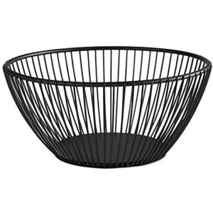APS „SVART“ ovaler Metallgitter Korb, Stabiler Gitterkorb, L: 24 cm, B: 19 cm x H: 8 cm, Brotkorb, Obstkorb, Gemüsekorb, stapelbar, schwarz, spülmaschinengeeignet APS „SVART“ ovaler Metallgitter Korb, Stabiler Gitterkorb, L: 24 cm, B: 19 cm x H: 8 cm, Brotkorb, Obstkorb, Gemüsekorb, stapelbar, schwarz, spülmaschinengeeignet