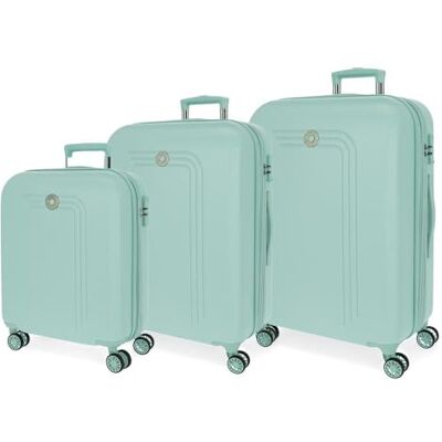 MOVOM Riga Koffer-Set, Blau, 55/70/80 cm, starr, ABS, Verschluss TSA 217L, 10,88 kg, 4 Doppelrollen, Handgepäck, blau, Talla única, Koffer Set MOVOM Riga Koffer-Set, Blau, 55/70/80 cm, starr, ABS, Verschluss TSA 217L, 10,88 kg, 4 Doppelrollen, Handgepäck, blau, Talla única, Koffer Set