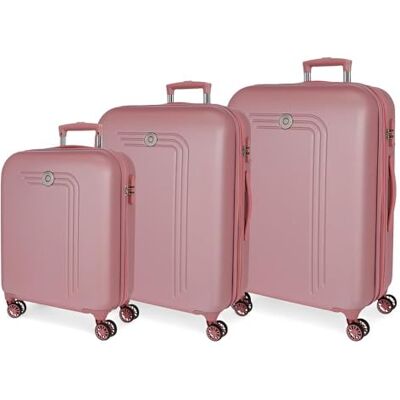 MOVOM Riga Koffer-Set, Rosa, 55/70/80 cm, ABS, Verschluss TSA 91L, 10,88 kg, 4 Doppelrollen, Handgepäck, Rosa, Talla única, Koffer Set MOVOM Riga Koffer-Set, Rosa, 55/70/80 cm, ABS, Verschluss TSA 91L, 10,88 kg, 4 Doppelrollen, Handgepäck, Rosa, Talla única, Koffer Set