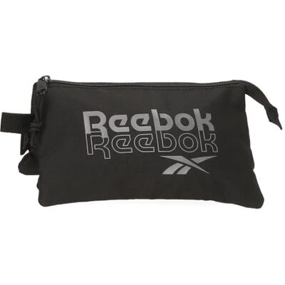 Reebok Melbourne Dreifach-Federmäppchen, schwarz, 22 x 12 x 5 cm, Polyester, von Joumma Bags, Schwarz, Talla única, Dreifachmäppchen Reebok Melbourne Dreifach-Federmäppchen, schwarz, 22 x 12 x 5 cm, Polyester, von Joumma Bags, Schwarz, Talla única, Dreifachmäppchen