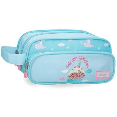 Enso Unicorn Paradise Triple-Etui, Türkisblau, 22 x 10 x 9 cm, Polyester Enso Unicorn Paradise Triple-Etui, Türkisblau, 22 x 10 x 9 cm, Polyester